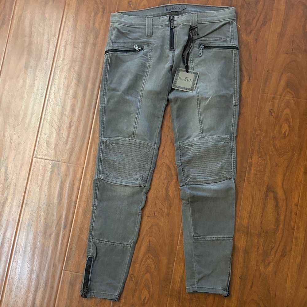 Frankie B Charcoal Moto Pants